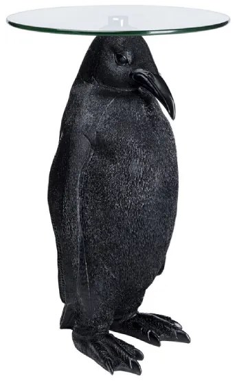 Animal Ms Penguin príručný stolík čierny Ø32 cm