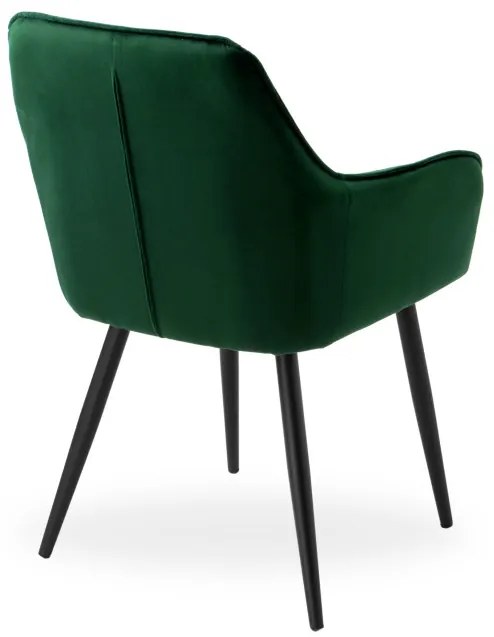 Jedálenská stolička NEVADA zamatová, tmavozelená