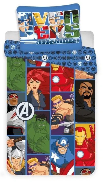 JERRY FABRICS -  Obliečky Avengers D3 micro 140/200, 70/90