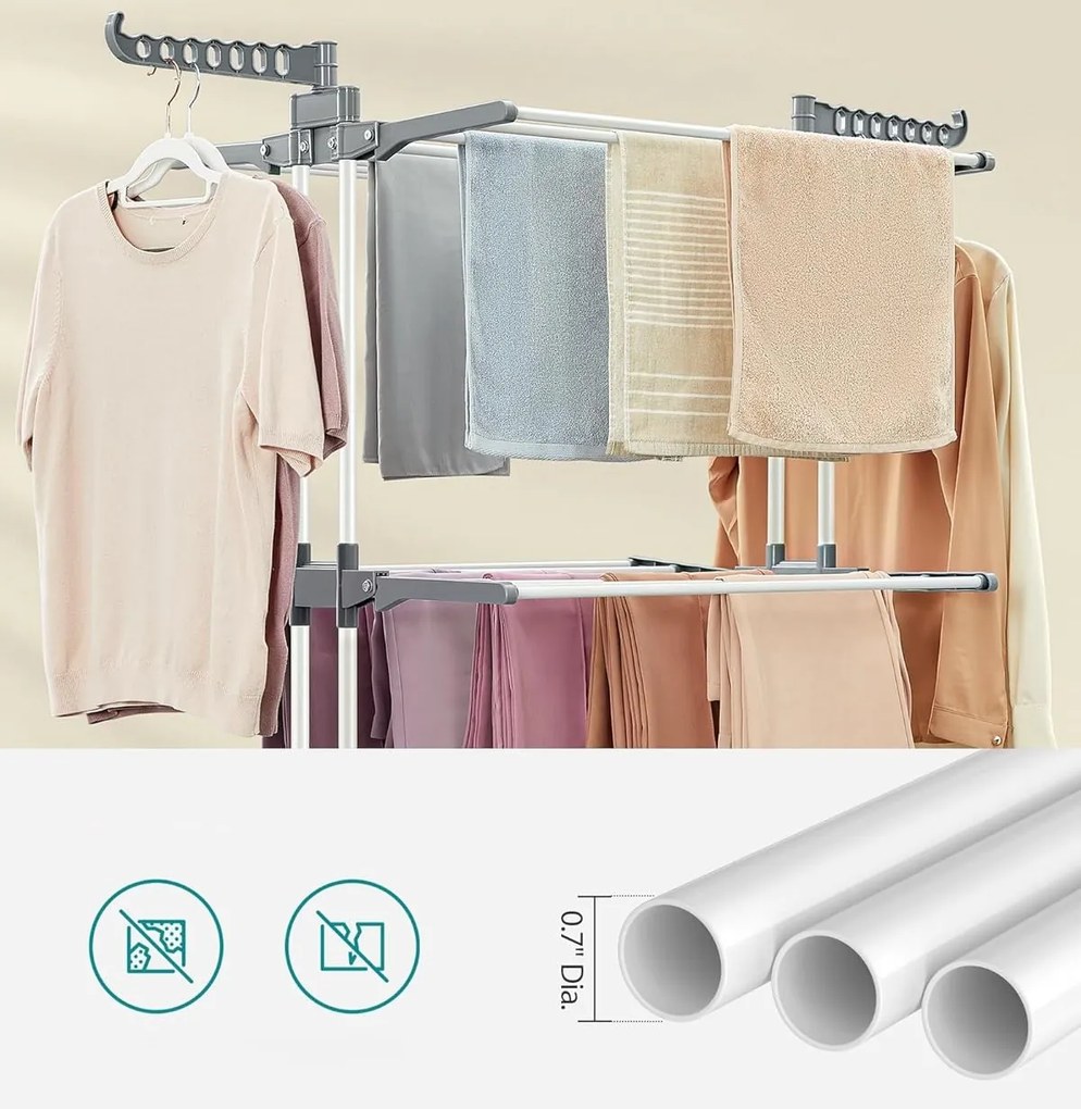 Sušák na prádlo Nehy 173 cm šedý/bílý