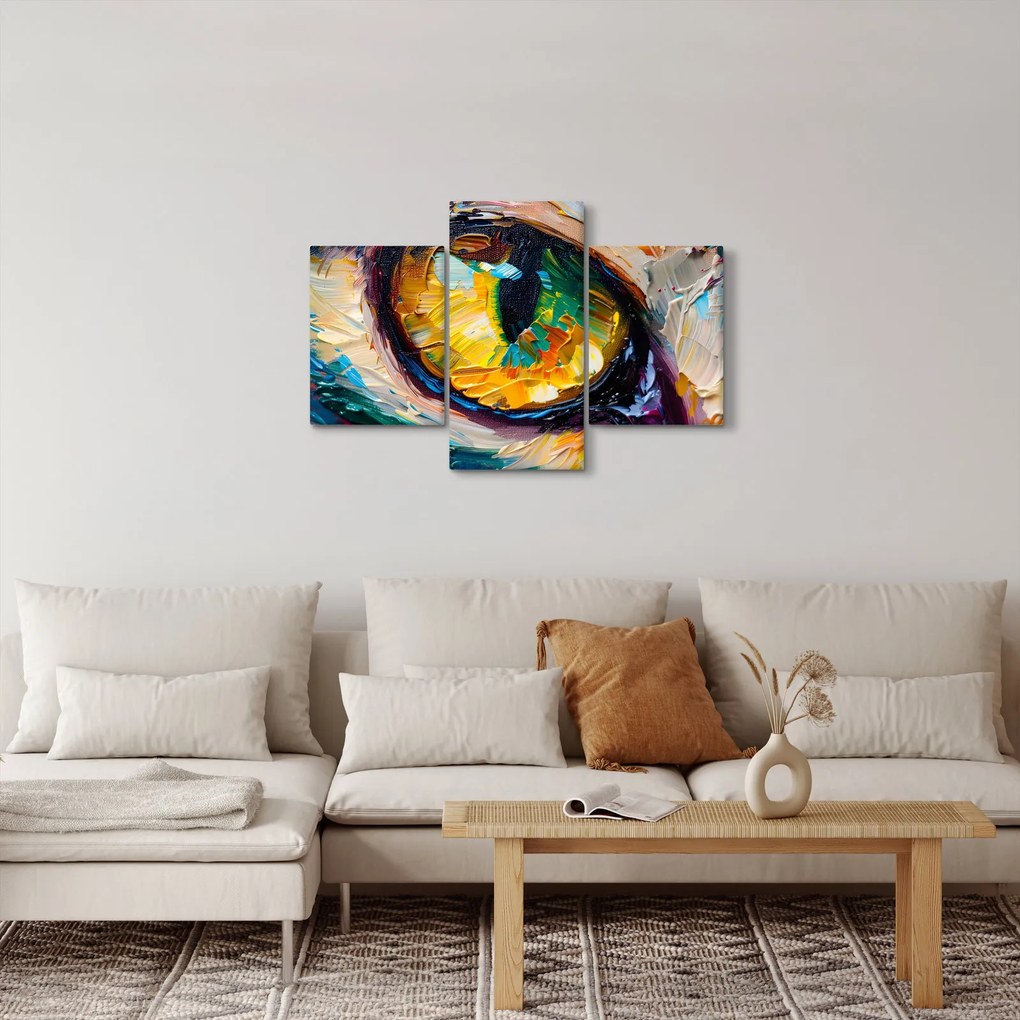 Obraz - Maľba mačacieho oka (90x60 cm)