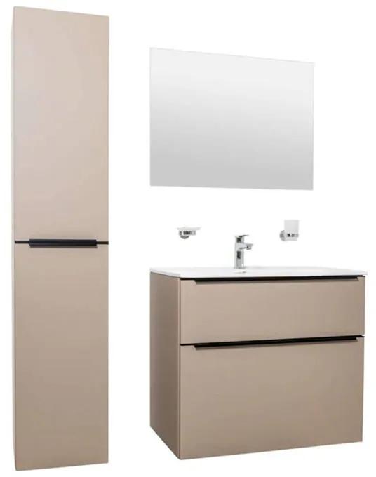 Mereo, Mailo, kúpeľňová skrinka 81 cm, biela, dub, antracit, MER-CN561SB