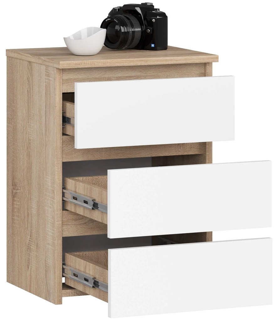 Komoda CL3 40 cm dub sonoma/biela