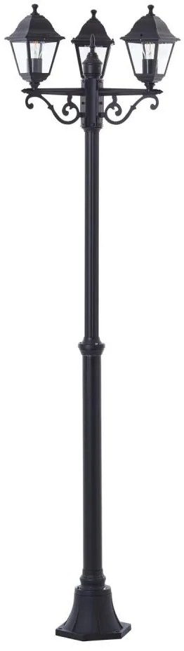 Brilliant - Vonkajšia lampa NISSIE 3xE27/60W/230V IP44 čierna