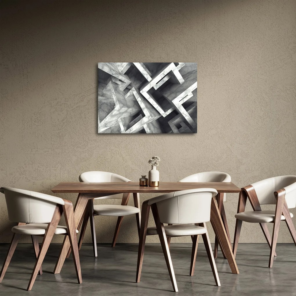 Abstraktný obraz kociek (70x50 cm)