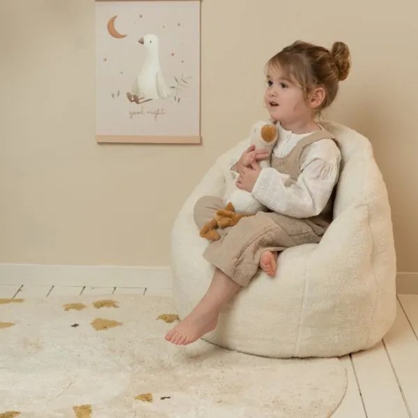 Kreslo detské plyšové Soft White
