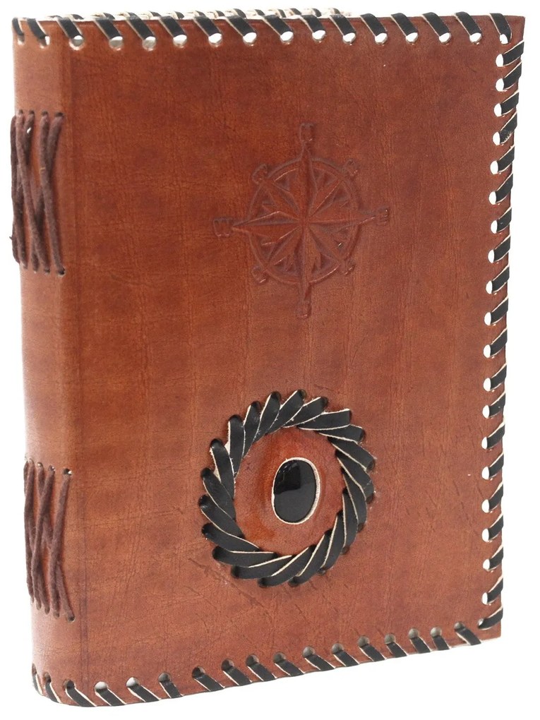 Kožený zápisník - Kompas (linajkovaný)