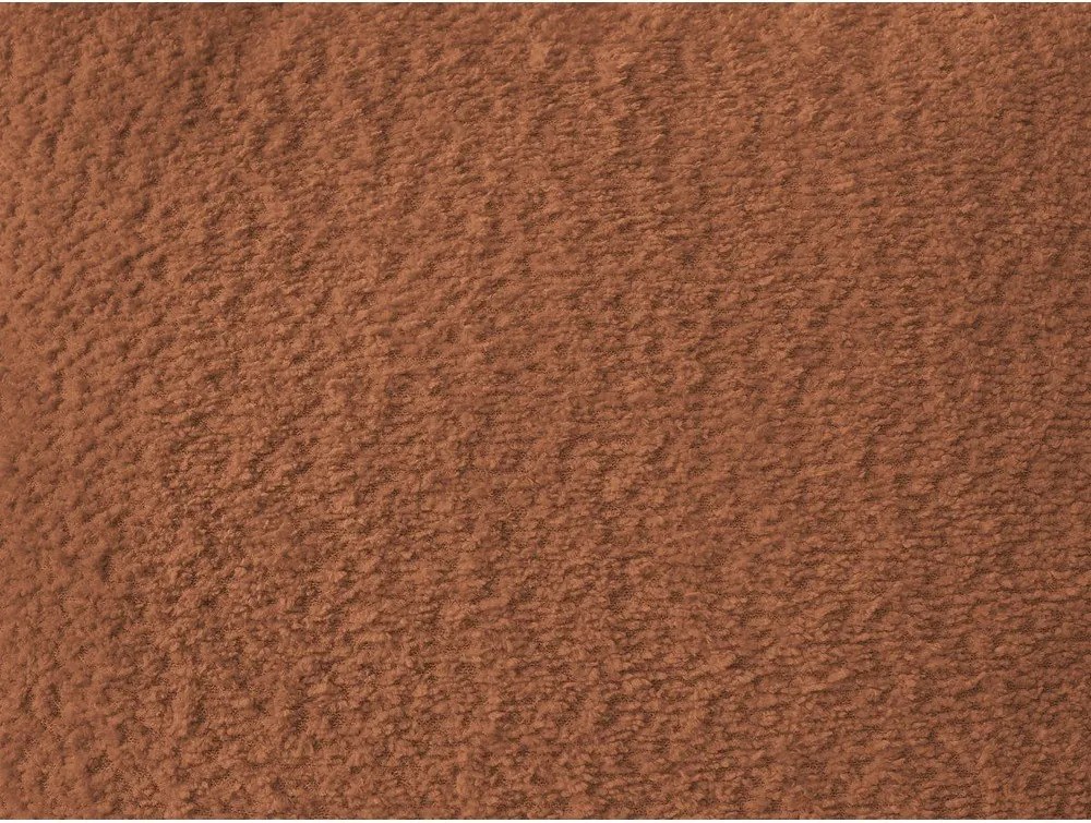 Oranžová rohová pohovka z textílie buklé (ľavý roh/s leňoškou) Azra – Bobochic Paris