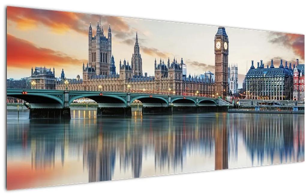 Obraz - Londýnske Houses of Parliament (120x50 cm)