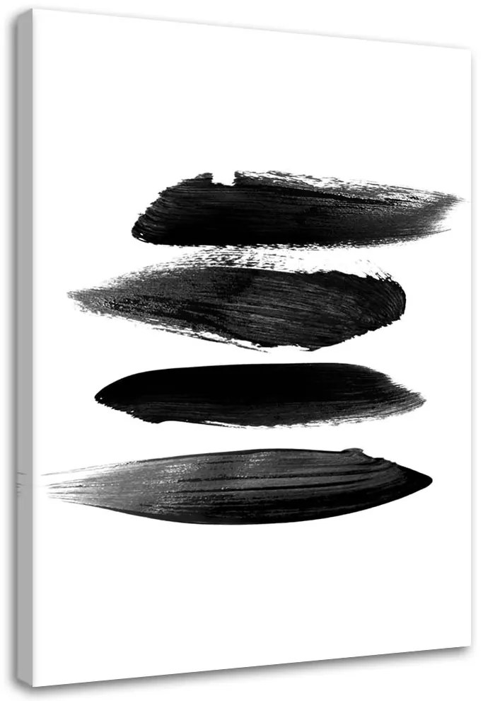 Gario Obraz na plátne Čierne vodorovné pruhy Rozmery: 40 x 60 cm