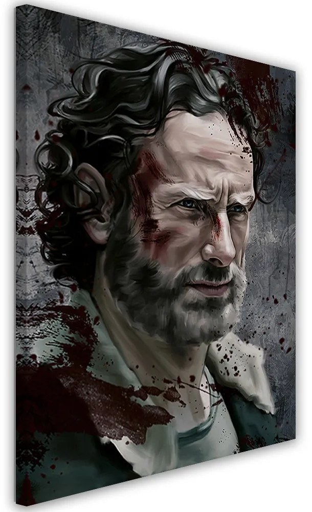 Gario Obraz na plátne The Walking Dead, Portrét Ricka Grimesa - Dmitry Belov Rozmery: 70 x 100 cm