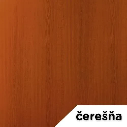 Výškovo nastaviteľný stôl OfficeTech Long, 260 x 80 cm, čierna podnož, čerešňa