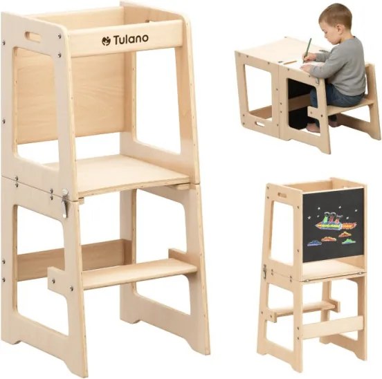 Učiaca veža 3v1 Mooby 35 naturálna