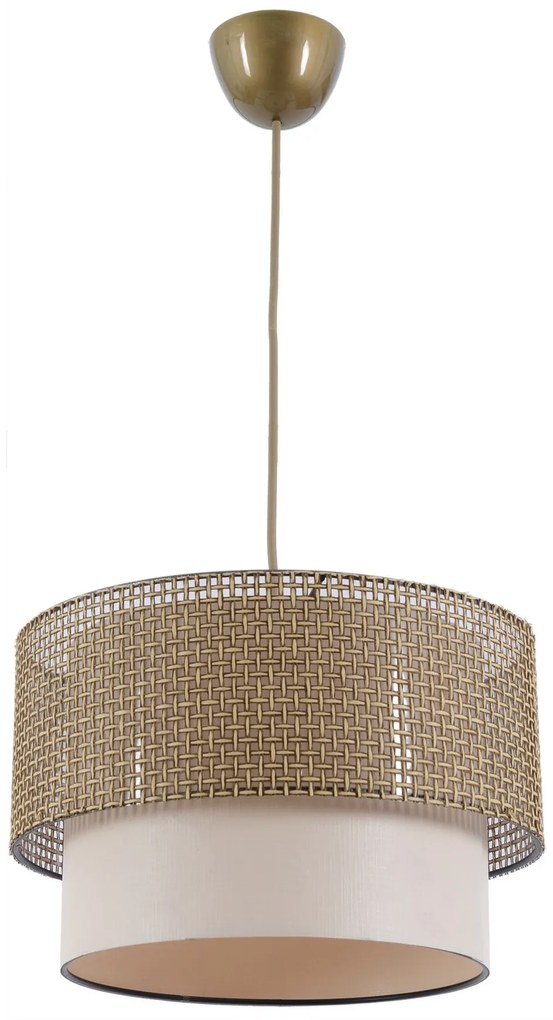 Závesné svietidlo korálové béžová/krémová