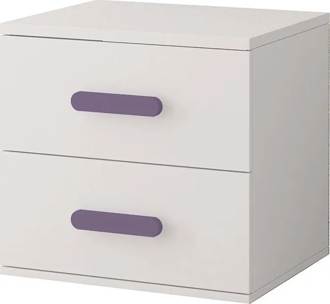 Nočný stolík SCOUT - biely (viac variant)