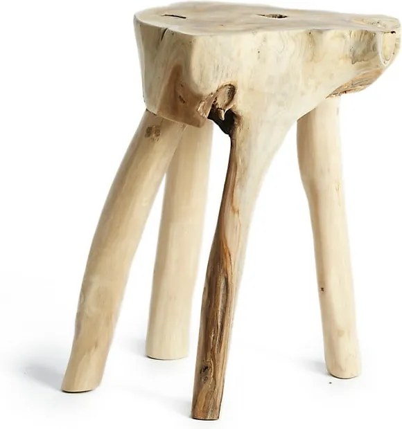 Príručný stolík z teakového dreva Simla Jungle, ⌀ 30 cm