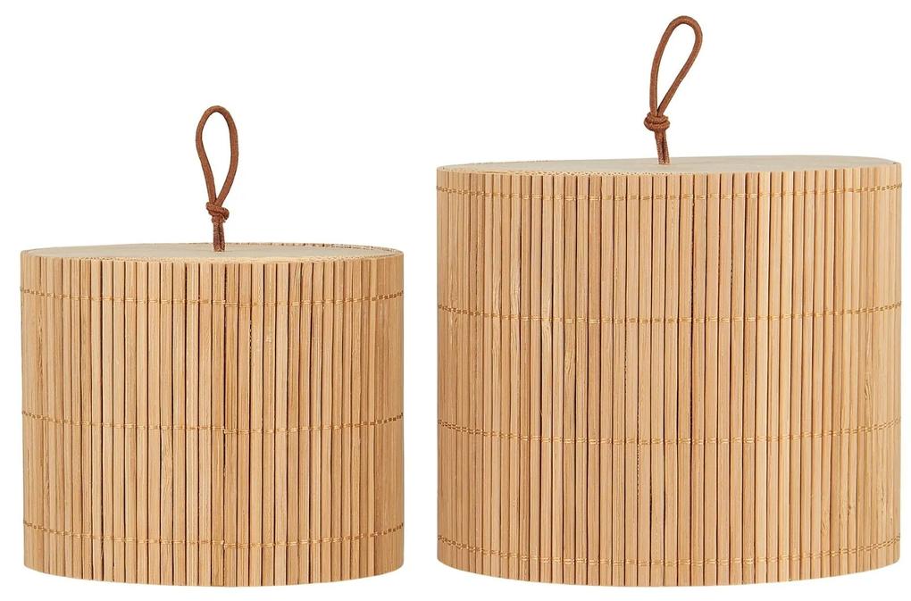 IB LAURSEN Úložný box Round Bamboo Menší