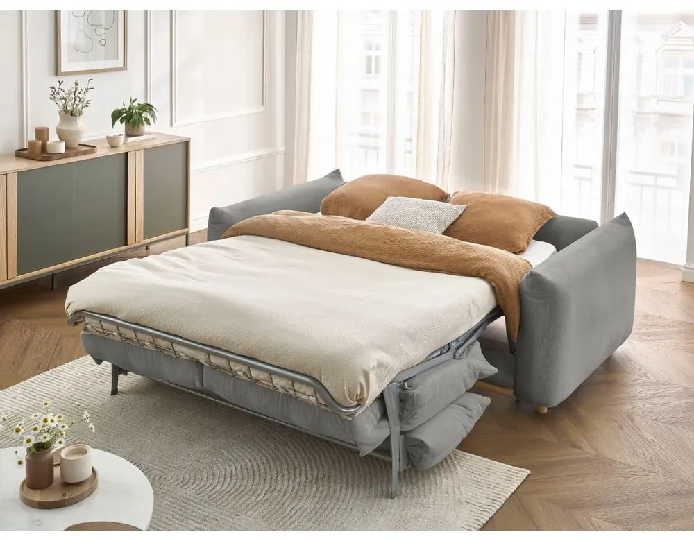 Sivá rozkladacia pohovka 214 cm Ernest – Bobochic Paris