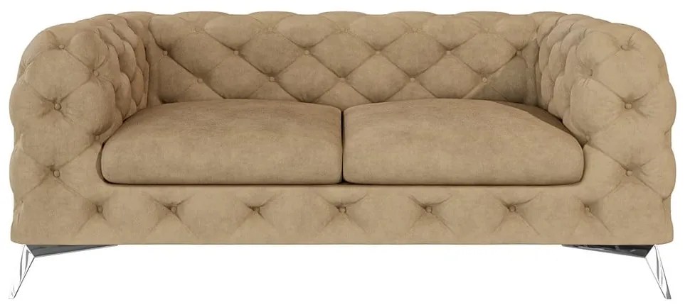 Svetlohnedá zamatová pohovka 185 cm Chelsea – Ropez