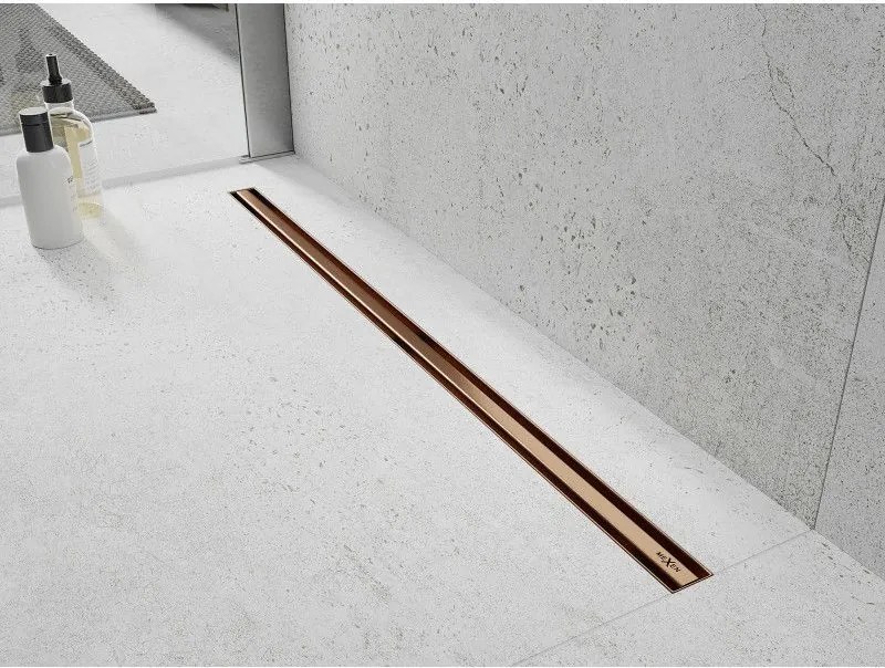 Mexen Flat 360° Slim sprchový žľab 70 cm, medená matná, 1C41070