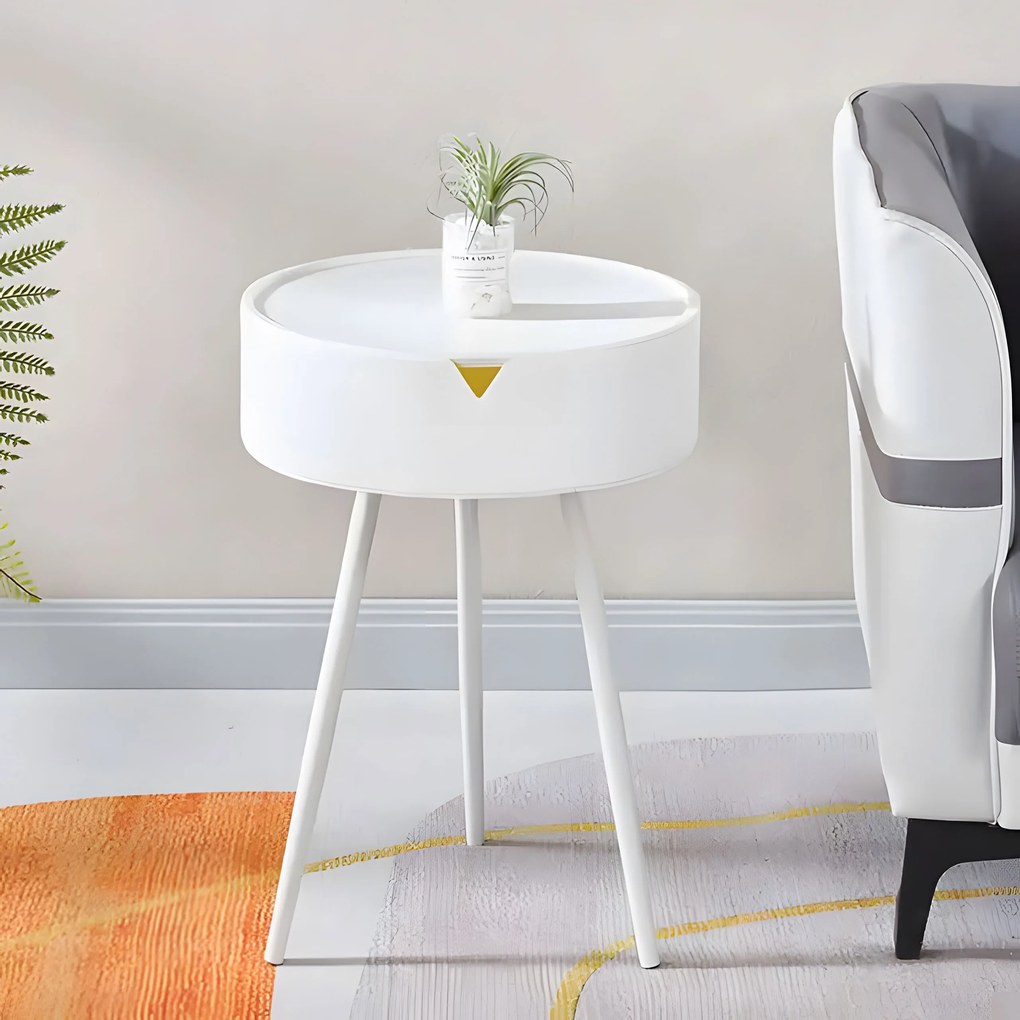 Okrúhly stolík s odnímateľnou plastovou doskou - ModernHome