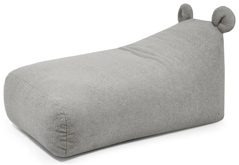 Svetlosivý detský sedací vak z textílie buklé Snug 130 Bear – SLOWDOWN