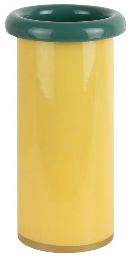 Žltá sklenená váza (výška 23,5 cm) Plegado – PT LIVING