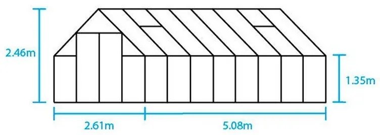 Skleník Halls Qube, Qube 610 / 6.4 m2