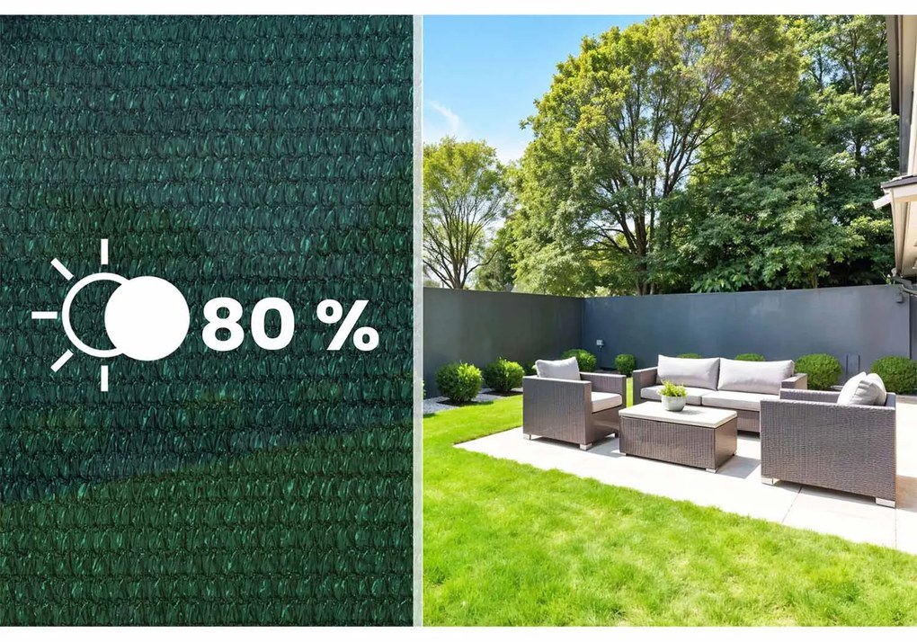 Tieniaca sieť 1,5x50 m 110g/m2 + 50 svoriek PLONOS 454301 - zelená