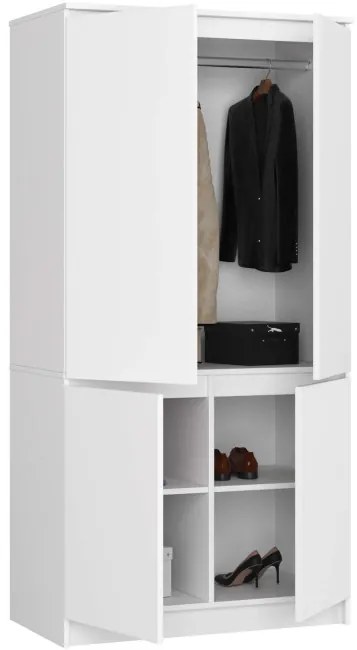 Skriňa S 90 4D CLP biela