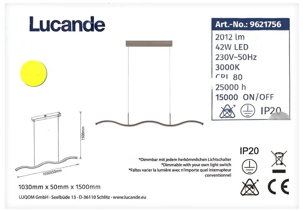 Lucande Lucande - LED Stmievateľný luster na lanku BRAMA LED/42W/230V LW0682