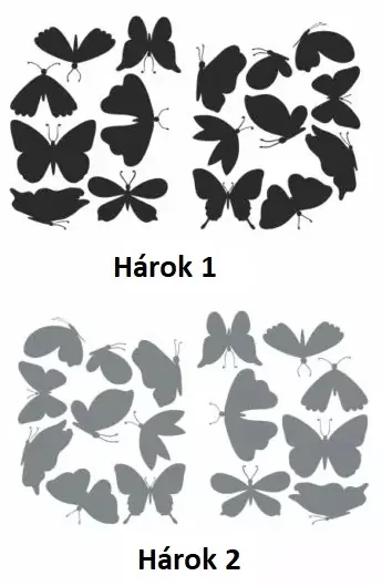 Nálepky motýle - 2 farby