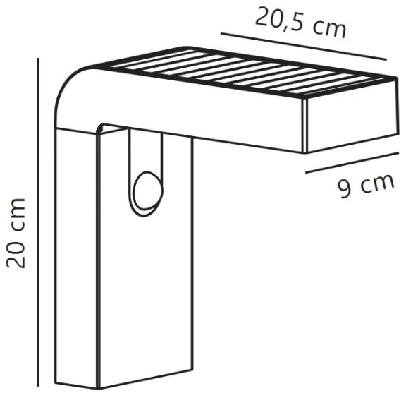 Nordlux - LED solárne nástenné svietidlo s čidlom ALYA LED/5W/3,7V IP44