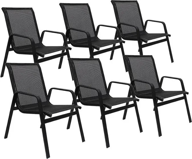 TRENDIE Záhradné stoličky sada 2ks čierne