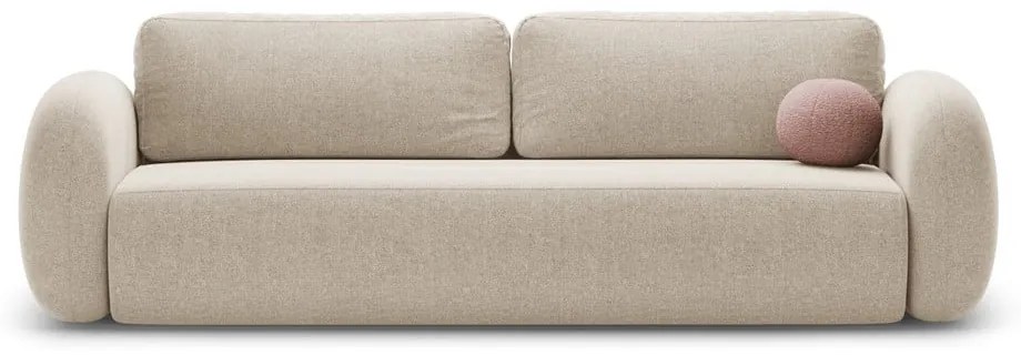 Béžová ženilková rozkladacia/s úložným priestorom pohovka 262 cm Tonale – Cosmopolitan Design