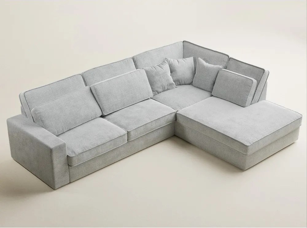 Svetlosivá ženilková rohová pohovka (pravý roh/do L) Kirou – Maison de Rêve