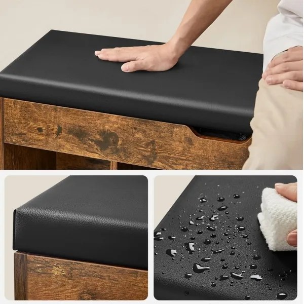 Botník VOREN hnedý/čierny