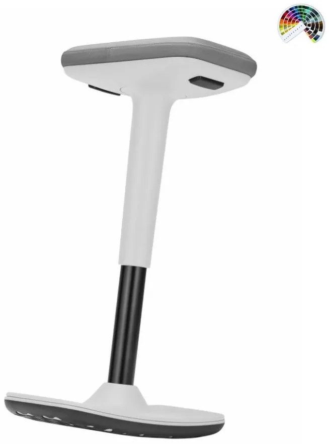 Balančná stolička LEO čalúnenie KOŽENKA Silvertex, Valencia