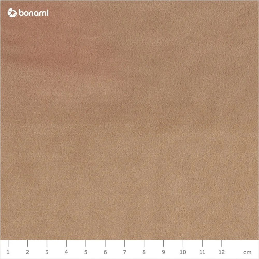 Svetlohnedá čalúnená dvojlôžková posteľ s úložným priestorom s roštom 140x200 cm Kiana – Makamii