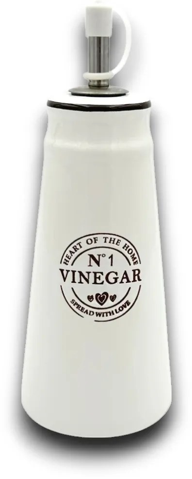 Zeller Present Keramické dávkovače na olej a ocot, soľnička a korenička Súprava CERAMIC, biela 4 ks