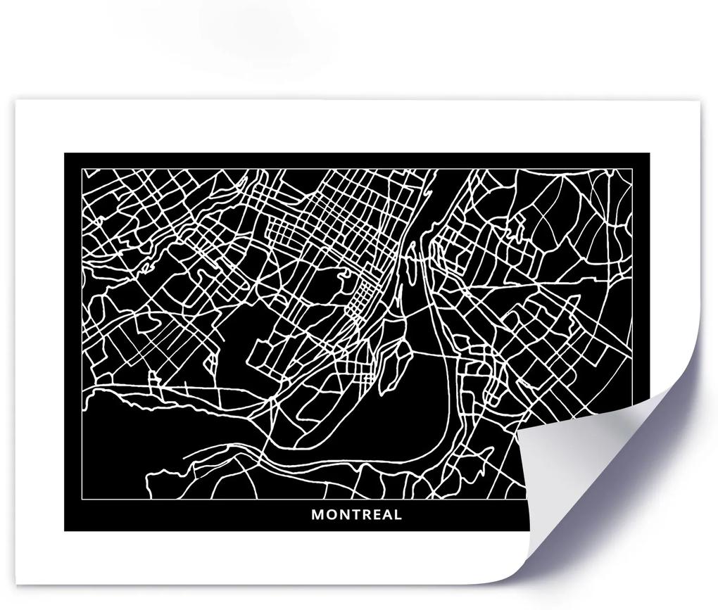 Gario Plagát City plan Montreal Farba rámu: Bez rámu, Rozmery: 30 x 20 cm