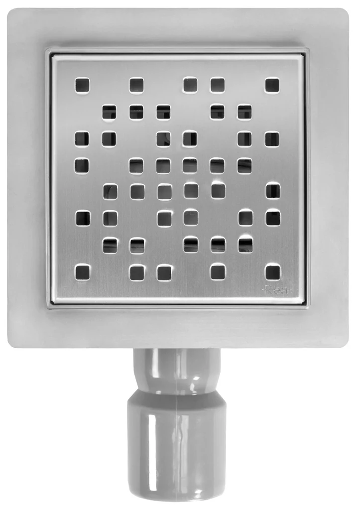 Rea Dots, nerezový odtokový žľab 120x120 mm, oceľová, REA-G6202