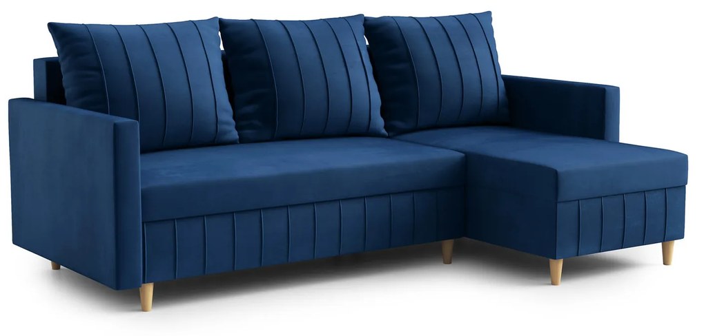 Rozkladacia rohová sedacia súprava FOX Pravá Tmavosivá