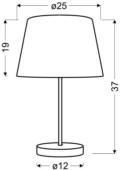 Candellux PABLO Stolná lampa 1X60W E27 Yellow 41-34090