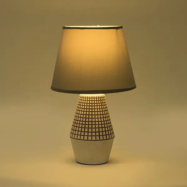 Stolná lampa 1xE14/40W/230V biela/šedá