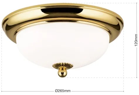 Orion - Stropné svietidlo EMPIRA 2xE14/40W/230V pr. 26,5 cm zlaté