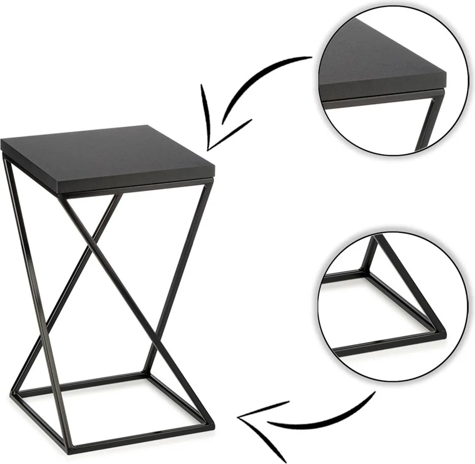 STOJAN NA KVETINÁČ LOFT7 40X24X24 CM ČIERNA