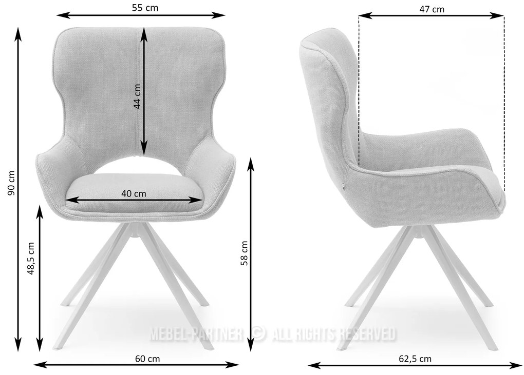 Stolička Marge (béžová + béžová). Akcia -13%. Vlastná spoľahlivá doprava až k Vám domov. 1111155