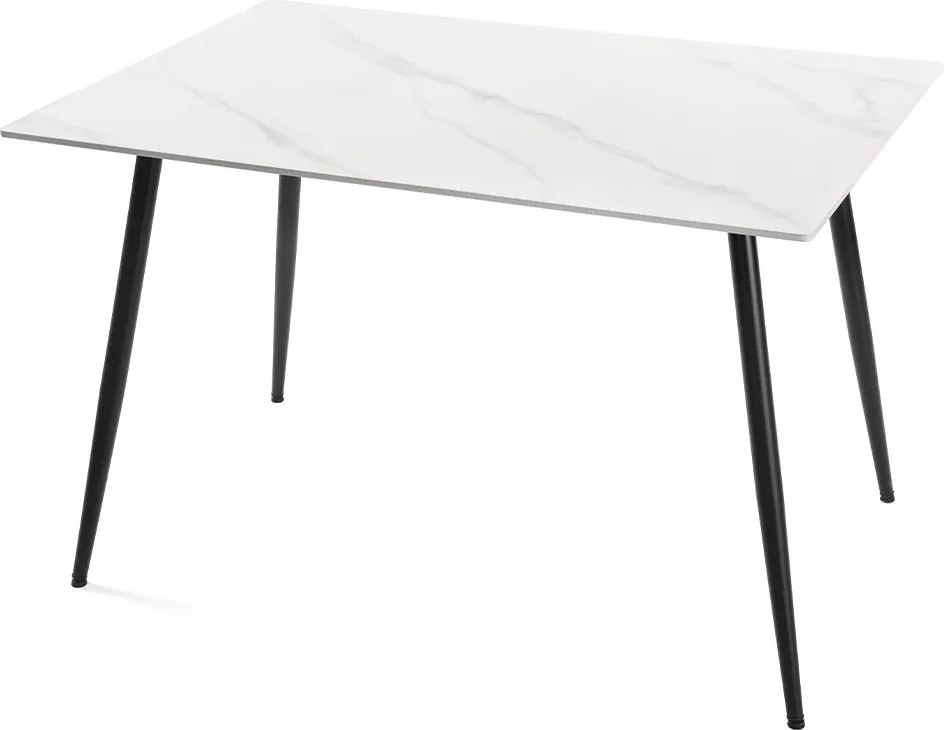 Noela Jedálenský stôl s keramickou doskou v dekore bieleho mramoru CERAMON 120
