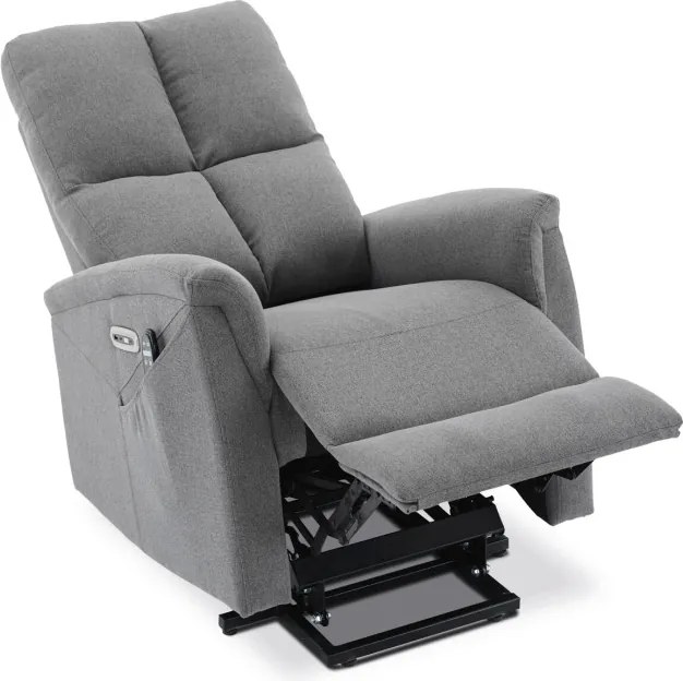 Polohovacie kreslo sivé, elektrické TV-929 GREY2